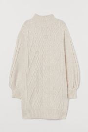 Cable-knit Dress - Light beige melange - Ladies HampM US at H&M